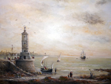 Phare en mer du Nord